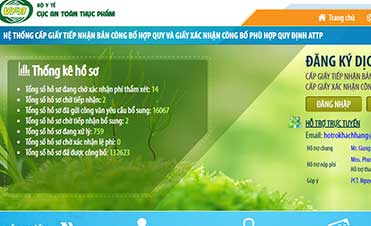 Thủ tục cấp lại Giấy Tiếp nhận bản công bố hợp quy và Giấy Xác nhận công bố phù hợp quy định ATTP